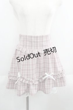 画像1: Princess Melody / チェックリボンスカパン  ピンクＸ白 I-25-06-01-116-EL-PA-HD-ZI