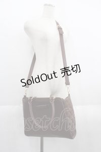 m petit by misako / サンリオキャラクターズ チャーム付き 2way バッグ  ブラウン I-25-06-01-123-LO-ZA-HD-ZI