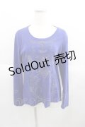 Ozz Croce / クロス刺繍羽根プリントカットソー  青 I-25-06-01-033-OO-TO-HD-ZI
