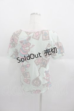 画像2: MALKOMALKA / 不思議の国のアリスモチーフTシャツ  ミント I-25-06-01-036-PU-TS-HD-ZI