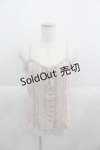 PINK HOUSE / レースピンタック前開きキャミソール  ピンク I-25-06-01-041-LO-TO-HD-ZI