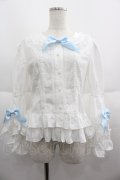BABY,THE STARS SHINE BRIGHT / Snow Dot Fairyブラウス  白Ｘ青 I-25-06-04-001-BA-BL-HD-ZI