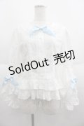 BABY,THE STARS SHINE BRIGHT / Snow Dot Fairyブラウス  白Ｘ青 I-25-06-04-001-BA-BL-HD-ZI