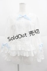 BABY,THE STARS SHINE BRIGHT / Snow Dot Fairyブラウス  白Ｘ青 I-25-06-04-001-BA-BL-HD-ZI