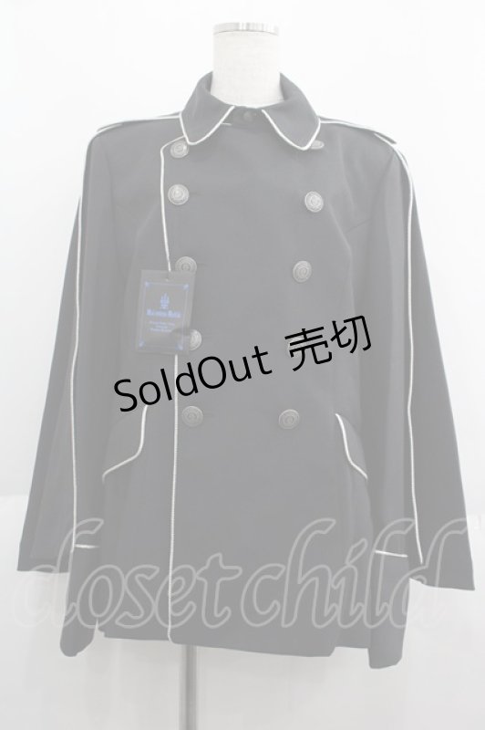 画像1: Moi-meme-Moitie / パイピングケープジャケット MEN 黒 I-25-06-04-045-MO-JA-HD-ZI (1)