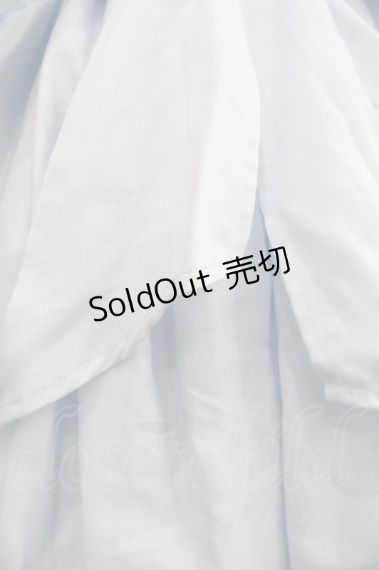 画像3: BABY,THE STARS SHINE BRIGHT / ローズフルールエプロンジャンパースカート  サックスＸ白 I-25-06-04-048-BA-OP-HD-ZI (3)