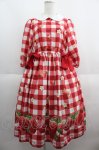 画像1: Emily Temple cute / ギンガムチェックBERRYサイドリボンワンピース  赤 I-25-06-04-062-ET-SK-HD-ZI (1)