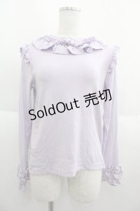 axes femme kawaii / フリルリボンカットプル  ラベンダー I-25-06-04-008-AX-TO-HD-ZT496