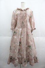 画像1: PINK HOUSE / SWAN LAKEプリントミディワンピース  ピンク I-25-06-04-069-LO-OP-HD-ZT554 (1)