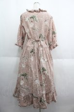 画像2: PINK HOUSE / SWAN LAKEプリントミディワンピース  ピンク I-25-06-04-069-LO-OP-HD-ZT554 (2)