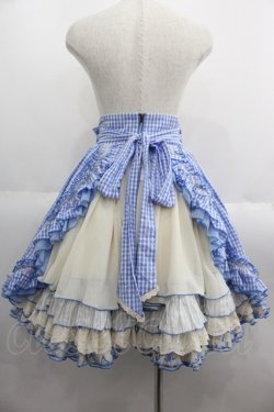 画像2: Hoshibako Works / MARION CREPES ×HoshibakoWorks デコレーションバッスルスカート  青 I-25-06-04-076-EL-SK-HD-ZI