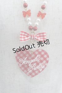 Angelic Pretty / Lovelyギンガムネックレス  赤チェック I-25-06-04-098-AP-AC-HD-ZI