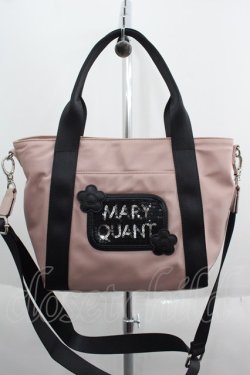 画像1: MARY QUANT / ロゴショルダーバッグ  ピンクＸ黒 I-25-06-04-102-LO-BG-HD-ZI