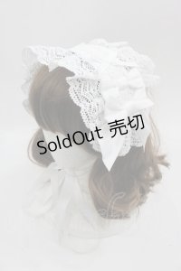 axes femme kawaii / トーションレースヘッドドレス  白 I-25-06-04-108-AX-AC-HD-ZI