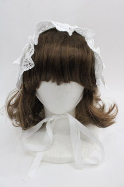 画像2: axes femme kawaii / トーションレースヘッドドレス  白 I-25-06-04-108-AX-AC-HD-ZI