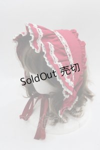 Angelic Pretty / HAT お嬢様のクラシカルハーフボンネット  ボルドー I-25-06-04-110-AP-AC-HD-ZI