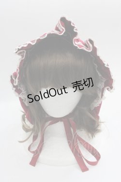 画像2: Angelic Pretty / HAT お嬢様のクラシカルハーフボンネット  ボルドー I-25-06-04-110-AP-AC-HD-ZI