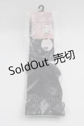 m petit by misako / AMOVKレースリボン付きオーバーニーソックス 23-25CM 黒 I-25-06-04-118-LO-ZA-HD-ZI