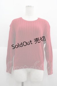 INGEBORG / ニットトップス  赤 I-25-06-04-017-LO-TO-HD-ZT040