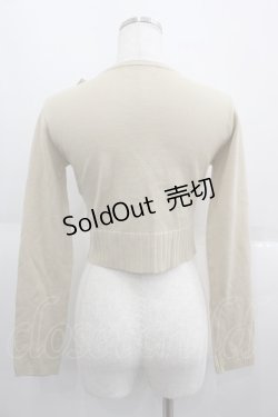 画像2: JESUS DIAMANTE / パール&リボンカーディガン  ベージュ I-25-06-04-024-JE-TO-HD-ZI