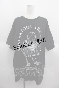 画像1: Candy Stripper / MISTERIOUS TEA PARTY BIG Tシャツ  黒Ｘ白 I-25-06-04-034-PU-TS-HD-ZI