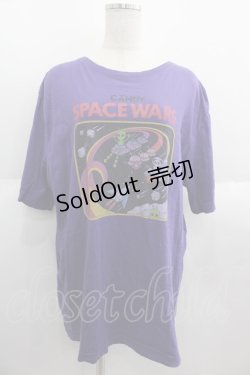 画像1: Candy Stripper / SPACE WARS Tシャツ  パープル I-25-06-04-036-PU-TO-HD-ZI