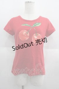 Jane Marple / チェリーTシャツ  レッド I-25-06-04-037-JM-TS-HD-ZI