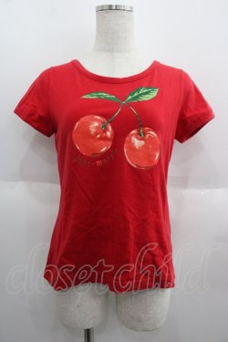 画像1: Jane Marple / チェリーTシャツ  レッド I-25-06-04-037-JM-TS-HD-ZI