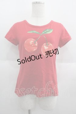 画像1: Jane Marple / チェリーTシャツ  レッド I-25-06-04-037-JM-TS-HD-ZI