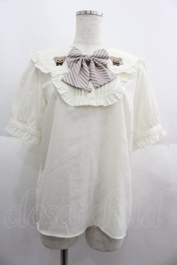 画像1: Amavel / Bears Patisserieくまみみブラウス  アイボリー I-25-06-04-005-CA-BL-HD-ZI