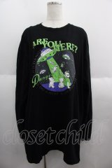 Candy Stripper / ARE YOU HERE  L/S TEE 2 黒 I-25-06-04-038-PU-TO-HD-ZI