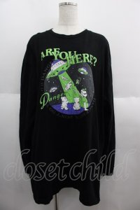 Candy Stripper / ARE YOU HERE  L/S TEE 2 黒 I-25-06-04-038-PU-TO-HD-ZI