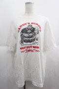 Candy Stripper / CANDY'S BURGER TEE 3 白Ｘ赤Ｘ黒 I-25-06-04-039-PU-TO-HD-ZI