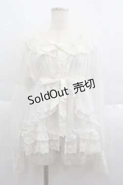 画像1: BABY,THE STARS SHINE BRIGHT / ジュリエットローズブラウス  白 I-25-06-08-001-BA-BL-HD-ZI