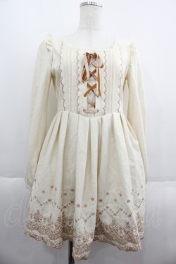 画像1: LIZ LISA / 編み上げ刺繍ワンピース  アイボリー I-25-06-08-057-LO-OP-HD-ZI