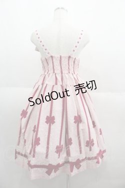 画像2: Shirley Temple / リボンプリントジャンパースカート 160CM ピンク I-25-06-08-095-ET-OP-HD-ZI