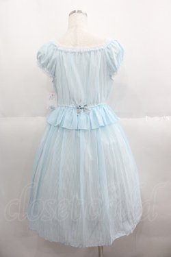 画像2: Shirley Temple / トランプストライプ半袖ワンピース 160CM サックスＸ白 I-25-06-08-098-ET-OP-HD-ZI