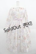 Emily Temple cute / Anniversary Patchworkワンピース  ピンクＸサックスＸ白 I-25-06-08-104-ET-OP-HD-ZI