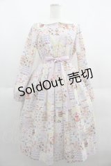 Emily Temple cute / Anniversary Patchworkワンピース  ピンクＸサックスＸ白 I-25-06-08-104-ET-OP-HD-ZI