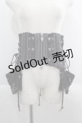 Ozz oneste / 薔薇刺繍ポーチ付きコルセット  ブラック I-25-06-08-124-OO-ZA-HD-ZI