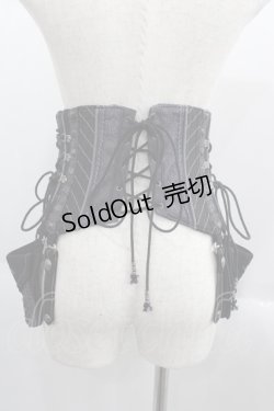 画像2: Ozz oneste / 薔薇刺繍ポーチ付きコルセット  ブラック I-25-06-08-124-OO-ZA-HD-ZI