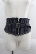 Ozz Croce / ZIP刺繍コルセットベルト  グレー I-25-06-08-125-OO-ZA-HD-ZI