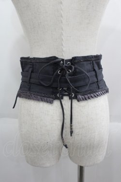 画像2: Ozz Croce / ZIP刺繍コルセットベルト  グレー I-25-06-08-125-OO-ZA-HD-ZI