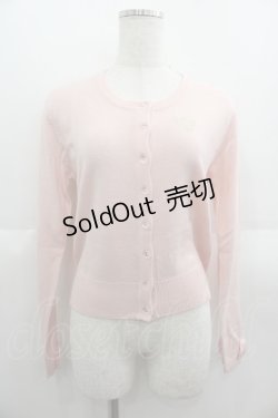 画像1: Emily Temple cute / ロゴ刺繍ニットカーディガン  ピンク I-25-06-08-018-ET-TO-HD-ZI