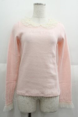 画像1: Shirley Temple / ロゴ刺繍ニットトップス 160cm ピンク I-25-06-08-022-ET-TO-HD-ZI