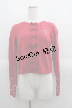 画像1: Shirley Temple / 7つリボンニットカーディガン 160cm 赤 I-25-06-08-027-ET-TO-HD-ZI