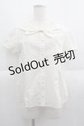Emily Temple cute / ロゴハート刺繍半袖ブラウス M 生成り I-25-06-08-004-ET-BL-HD-ZI