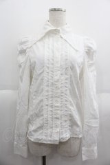 BPN / 3ピンタック長袖ブラウス  白 I-25-06-08-036-GO-BL-HD-ZI