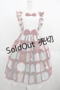 Angelic Pretty / Memorial Tea Museumジャンパースカート  エンジ I-25-06-08-047-AP-OP-HD-ZI