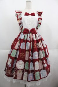 Angelic Pretty / Memorial Tea Museumジャンパースカート  エンジ I-25-06-08-047-AP-OP-HD-ZI